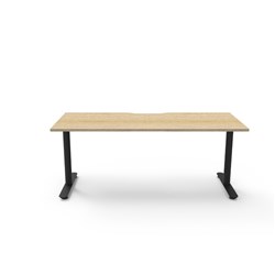 Rapidline Halo Static Single Sided Workstation 1800W x 750D x 730mmH Natural Oak/Black