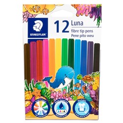Staedtler 327 Luna Fibre Tip Pen 1.0mm Assorted Pack Of 12