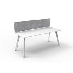 Rapidline Eternity Workstation Single Sided+Grey Eco Screen 1500Wx750Dx730mmH White/White