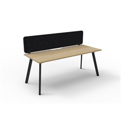 Rapidline Eternity Workstation Single Sided+Black Eco Screen 1800Wx750Dx730mmH Oak/Black