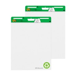 Post-It 559-RP Easel Pad Self Stick 635 x 762mm Recycled White 30 Sheet Pad Pack Of 2