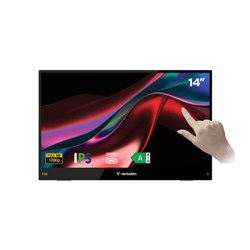 Verbatim Light Series Full HD 1080P Portable Touch Screen Monitor 14 Inch Black