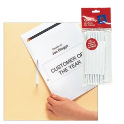 AVERY QUICKCLIP FILE FASTNER WHITE