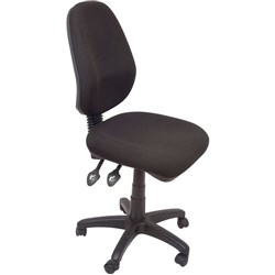 Rapidline EG100CH Ergonomic Chair Oval High Back 3 Lever Black Fabric Seat And Back