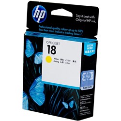 HP18 INK CARTRIDGE YELLOW
