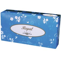 REGAL FACIAL TISSUES 2 Ply 100 Sheets (order 48 for CTN)
