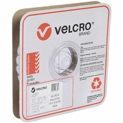 VELCRO DOTS 22MM (900 X HOOK) WHITE - BULK ROLL