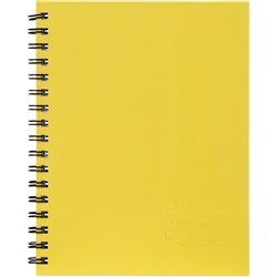 Spirax 512 Hard Cover Notebook A4 Ruled 200 Page Side Opening Yellow