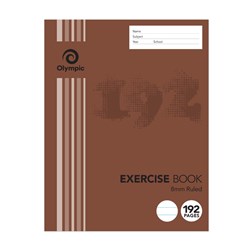 OLYMPIC STRIP EXERCISE BOOKS 9x7 192PG 8MM RULED BOUND