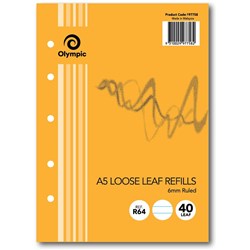 TUDOR LOOSE LEAF REFILLS A5 210x148 Non Reinforcd Ruled PK 40 leaf