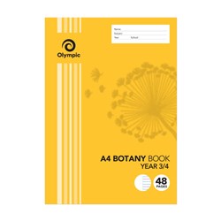 OLYMPIC STRIPED BOTANY BOOK A4 Year 3 and 4 Queensland Ruling 48 Pages