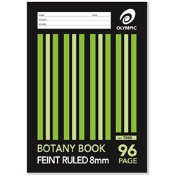 OLYMPIC BOTANY BOOK T896 A4 8mm Ruled 96 Pages