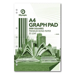 OLYMPIC GRAPH PADS A4 2mm Grid