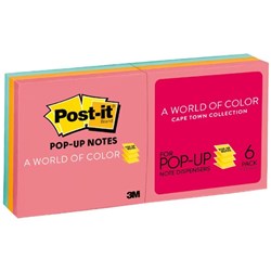 POST IT R330 6SSAN NOTE POP UP Super Sticky 76x76mm Neon