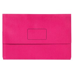 Marbig Slimpick Manilla Document Wallet Foolscap 30mm Gusset Pink