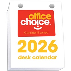 Office Choice Desk Calendar Refill 102 x 76mm Day To Page Top Opening