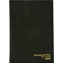 Office Choice Management Diary A4 Day To Page Black