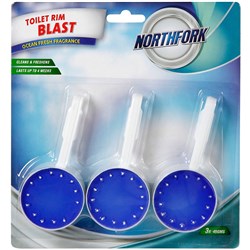 NORTHFORK TOILET RIM CAGE Blast Ocean Fresh Scent Pack of 3