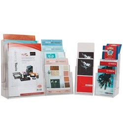 DEFLECTO BROCHURE HOLDERS A5 4 Tier F/Stand or W/Mount